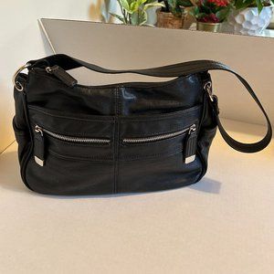Laura black shoulder purse